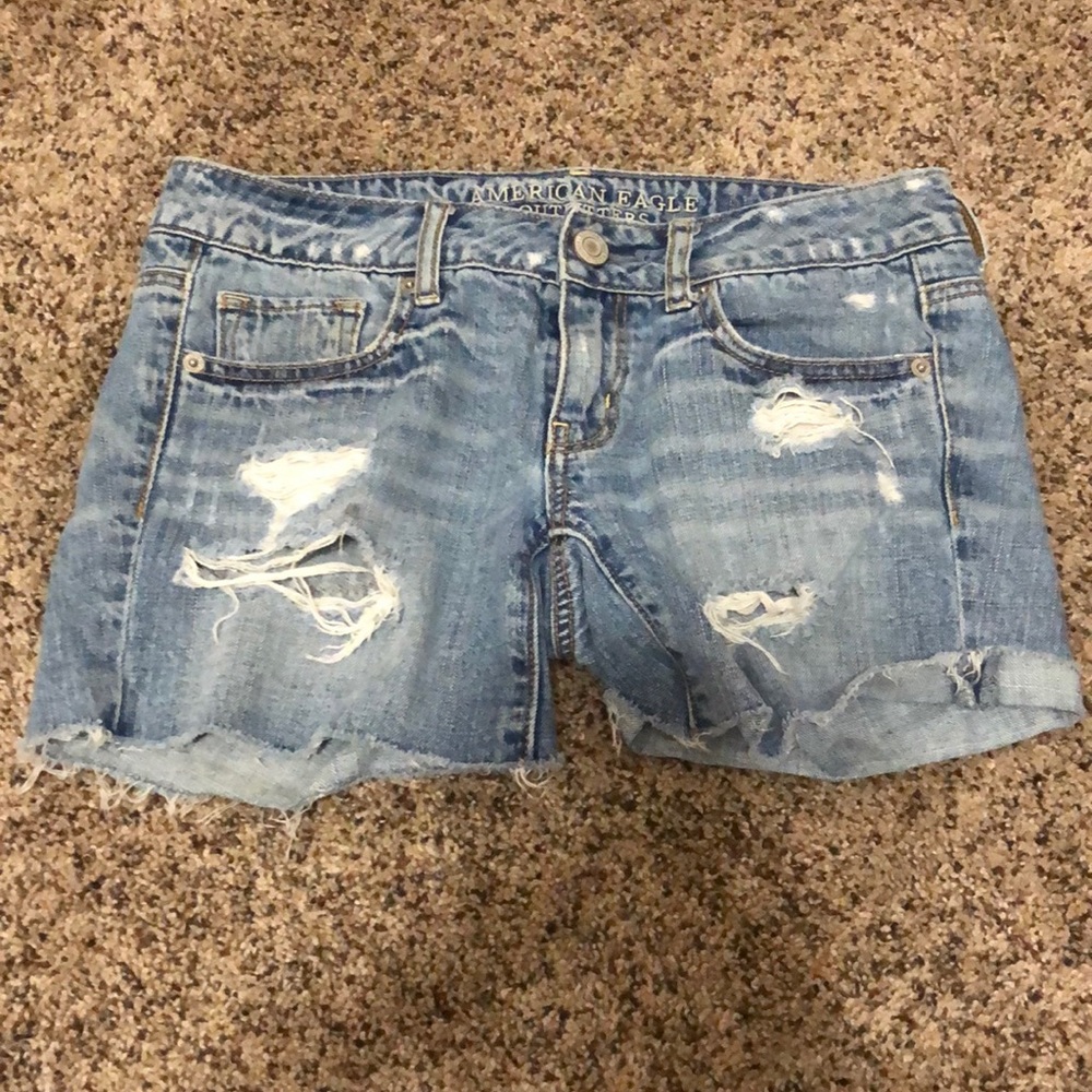 AE - Size 2 - Destroyed Denim Shorts
